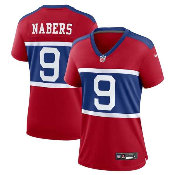 Womens New York Giants #9 Malik Nabers Century Red Alternate Vapor Limited Football Stitched Jersey Dzhi->women nfl jersey->Women Jersey